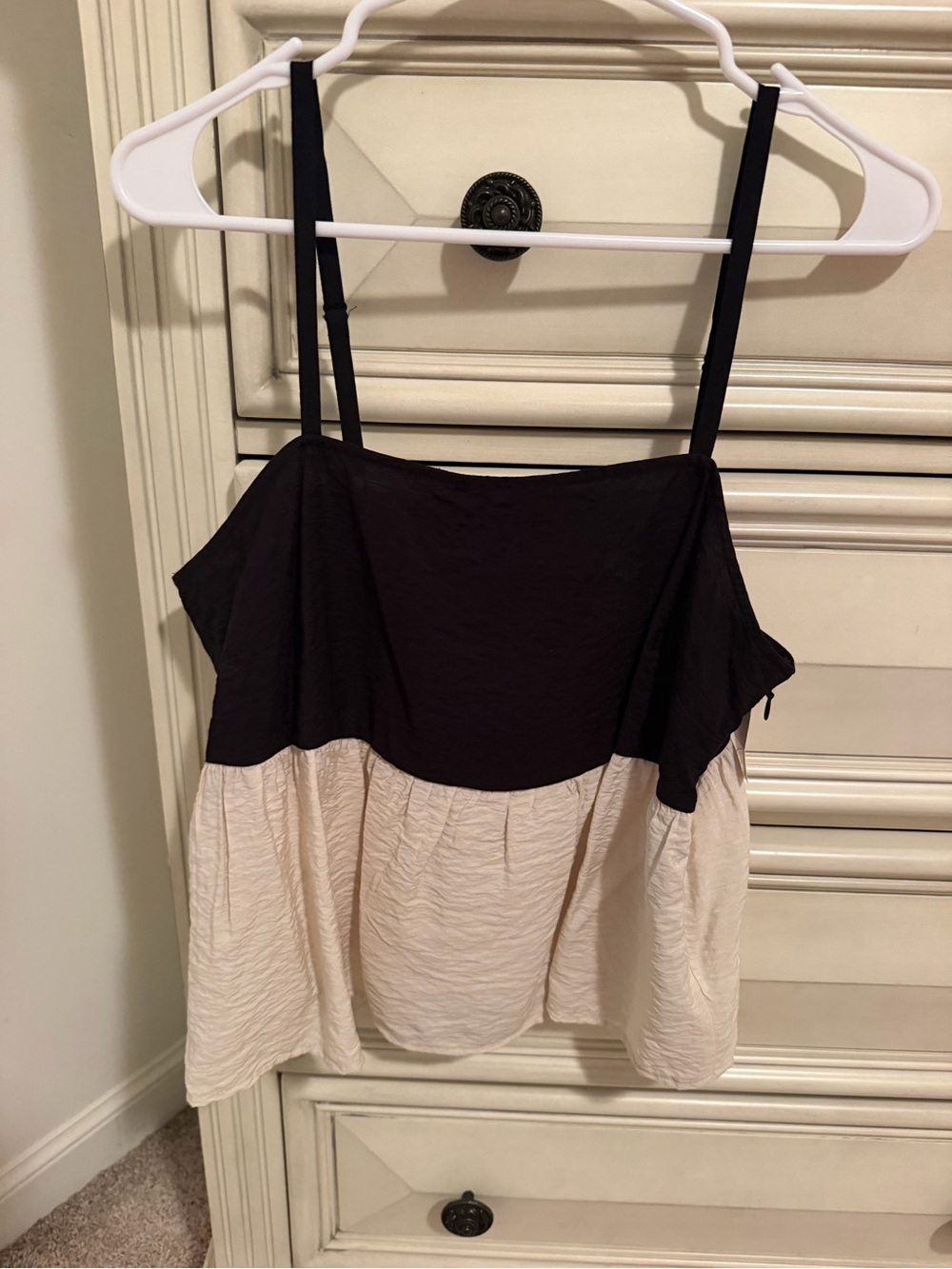 NWT LOFT Black and White Sleeveless Cami
